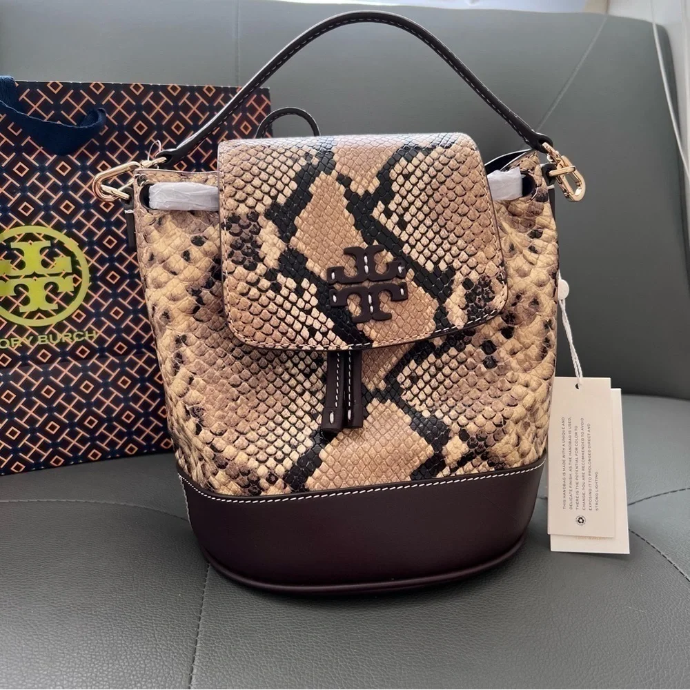 NEW Tory Burch Thea exotic leather convertible backpack